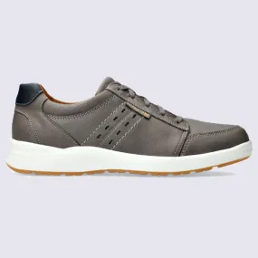 Baskets Mephisto, baskets tendances et confortables homme en cuir gris | Igert Chaussure&Maroquinerie