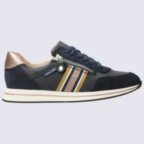 Baskets Mephisto, baskets tendances femme en cuir jeans bleu | Igert Chaussures&Maroquinerie