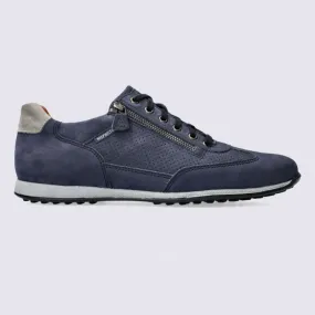 Baskets Mephisto, baskets élégantes homme en cuir navy | Igert Chaussures&Maroquinerie