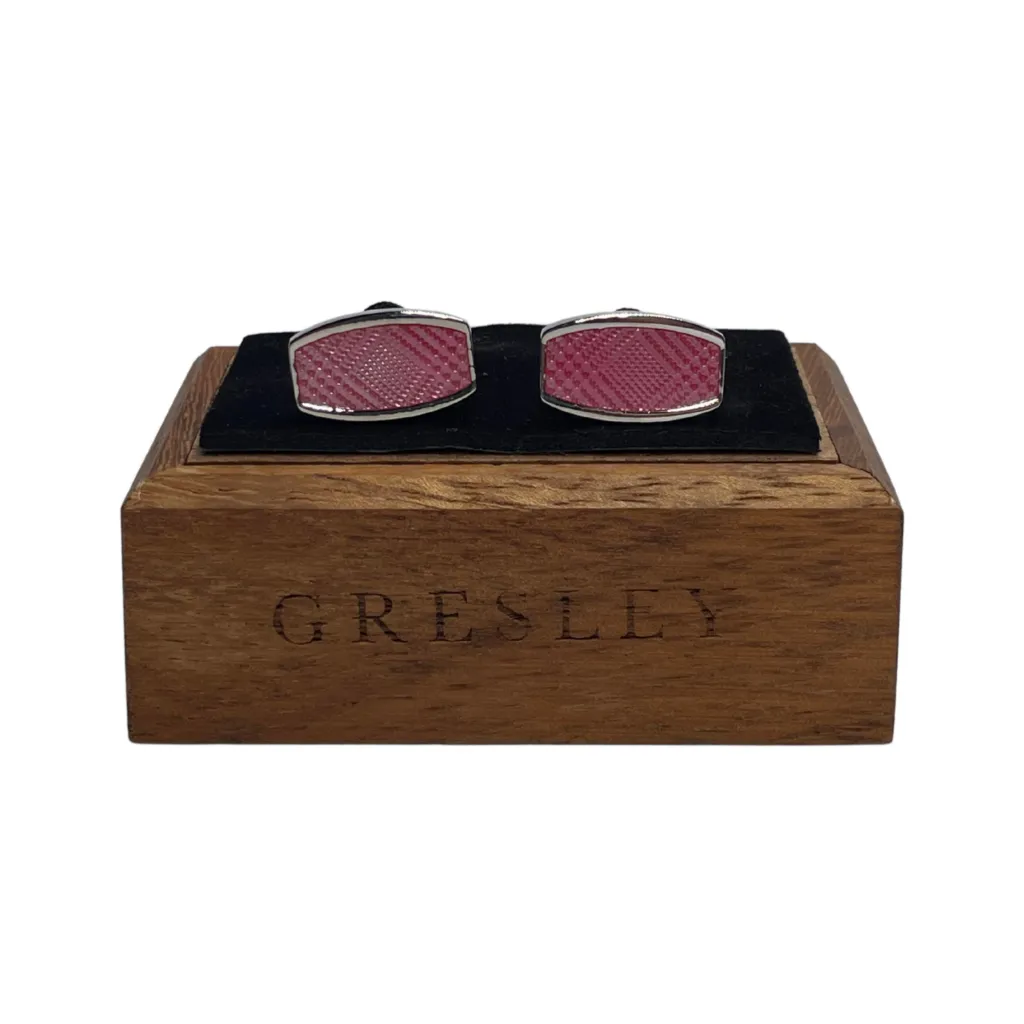 Boutons de manchettes ovale mauve - GRESLEY