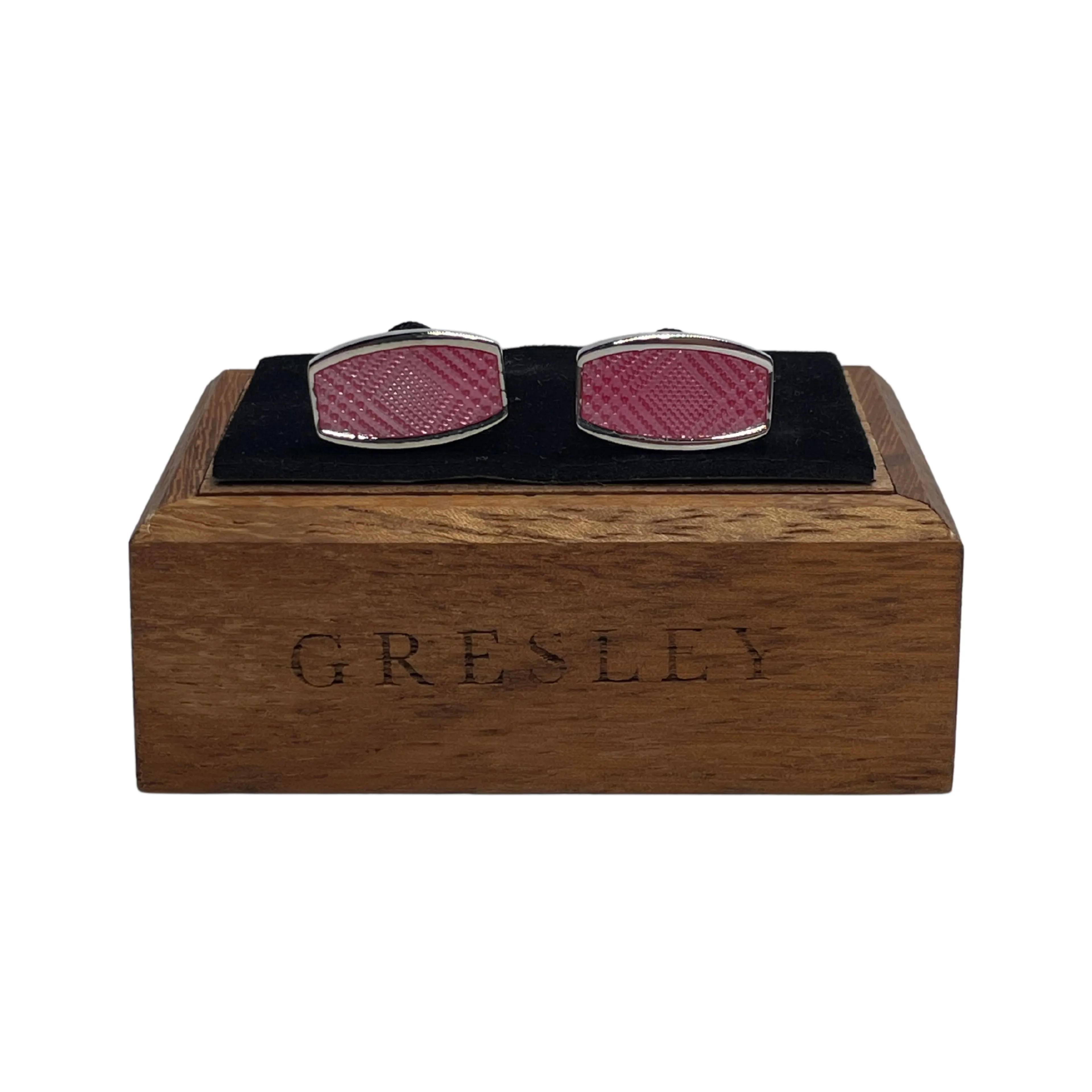 Boutons de manchettes ovale mauve - GRESLEY