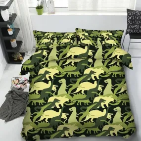 HOUSSE DE COUETTE MILITAIRE - DINOSAURE