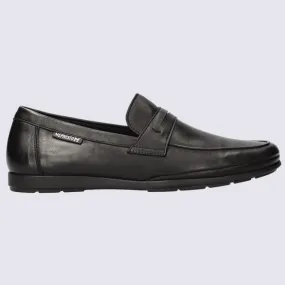 Mocassins Mephisto, mocassins décontractés homme en cuir lisse noir I Igert Chaussure&Maroquinerie