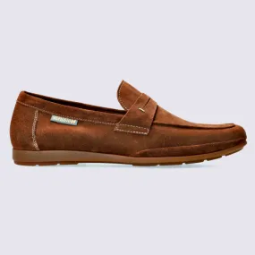 Mocassins Mephisto, mocassins tendances homme en cuir velours brun | Igert Chaussures&Maroquinerie