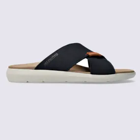 Mules Mephisto, mules confortables et tendances homme en cuir navy | Igert Chaussures&Maroquinerie